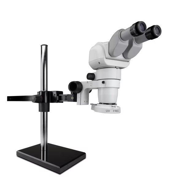 Ergo Stereo Zoom Microscope With LED Ring Light On A Gliding Stand., Scienscope, Mfr#: CMO-PK5-E1-E